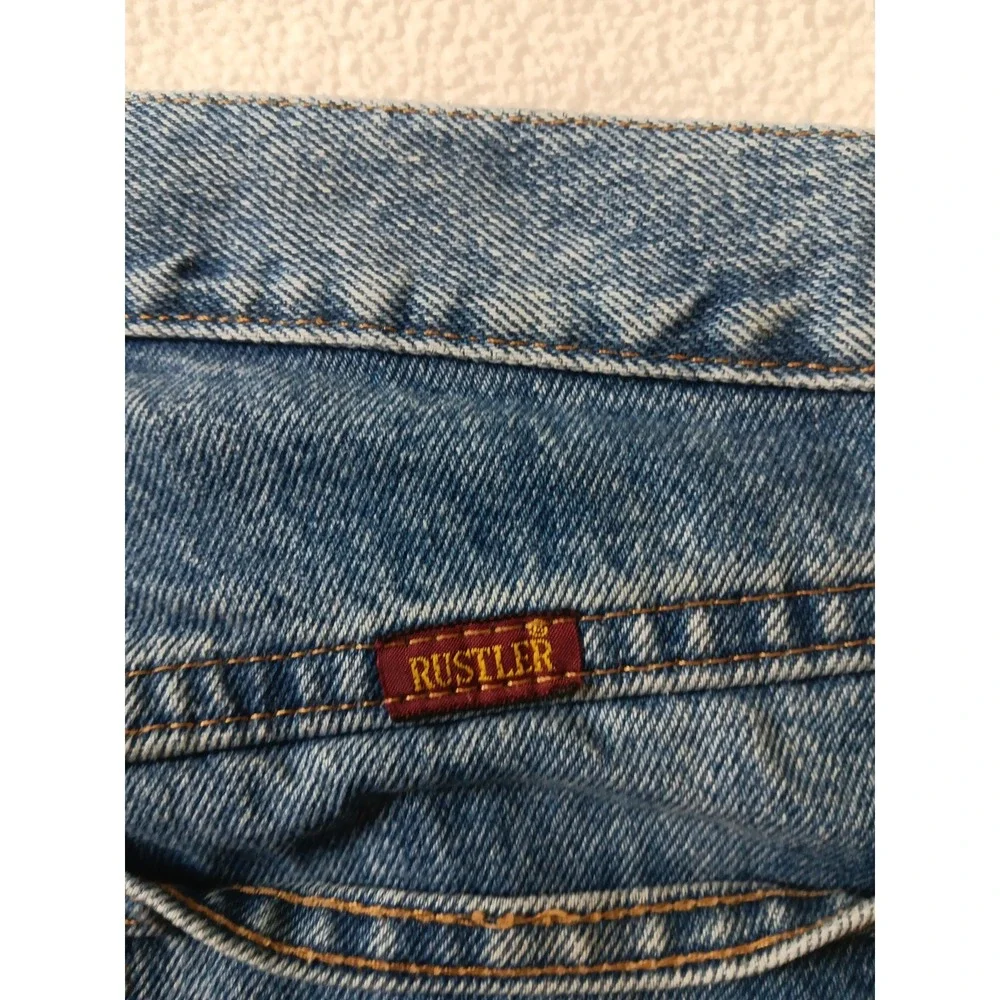 Rustler Jeans Mens 30x30 Blue‎ Medium Wash Straight Regular Fit Denim Casual